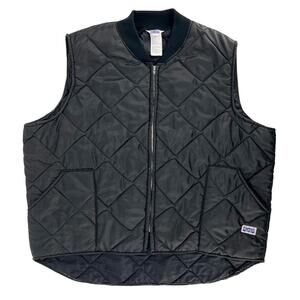 80s black quilted vest Big Smith 1980s vintage